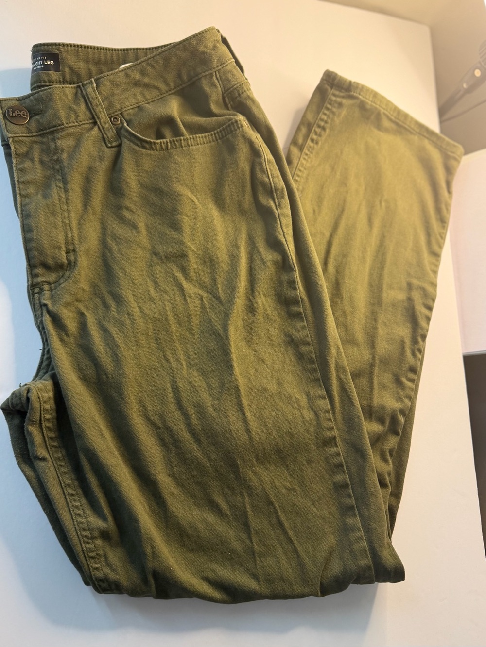 Lee Olive Green Straight Jeans